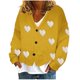thumbnail image 2 of Cárdigan informal para mujer, con botones, estampado, chaqueta de moda, abrigo, blusa de poliéster para mujer, 2 of 5