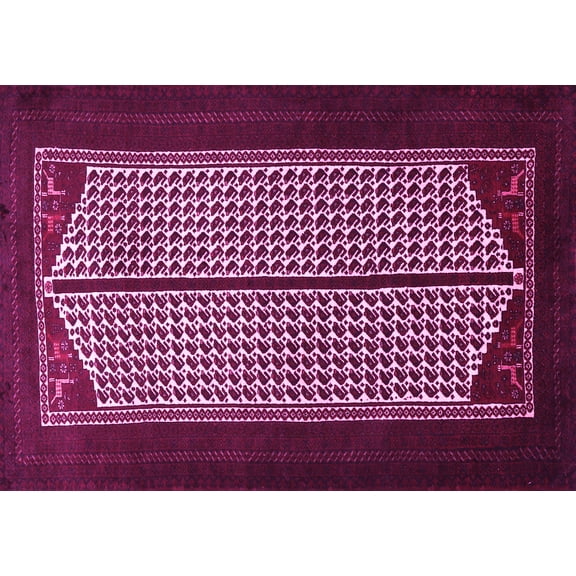 Ahgly Company Indoor Rectangle Persian Pink Traditional Area Rugs, 5' x 7'