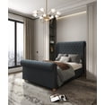 thumbnail image 6 of Manhattan Comfort Empire Fabric Upholstered Queen Bed Frame in Charcoal, 6 of 6