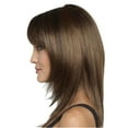 thumbnail image 4 of Nvzi Peluca de cabello humano marrón de 19,68 pulgadas para mujer, peluca natural rizada larga, pelucas sin pegamento, cabello humano, 4 of 4