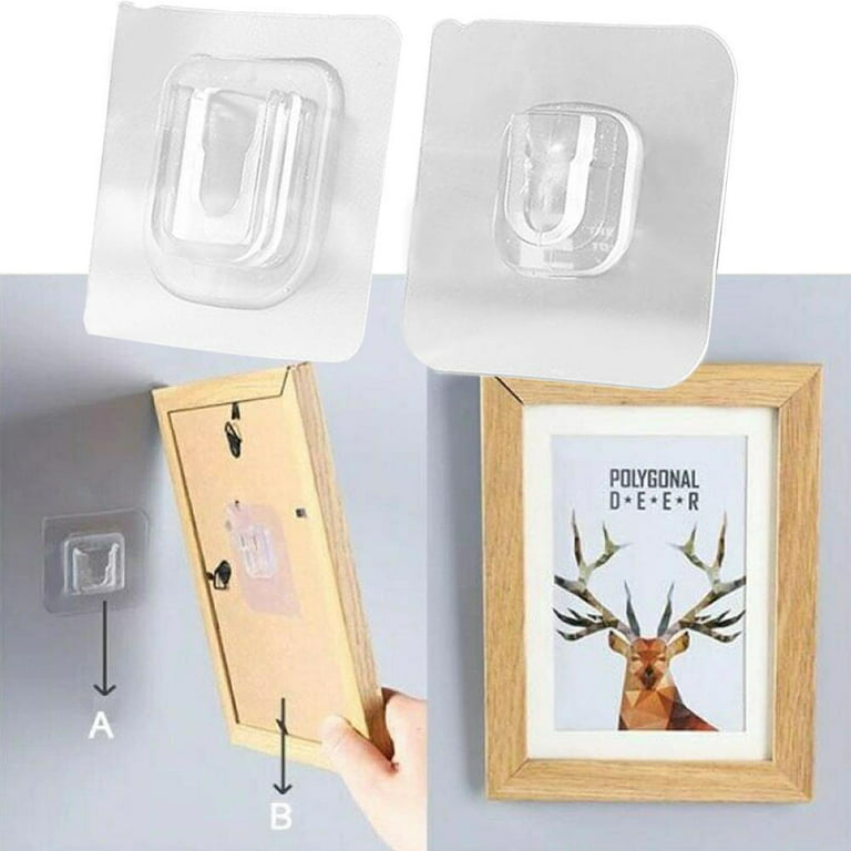 Transparent Double-sided Adhesive Wall Hooks 10 Pieces /2 Pieces