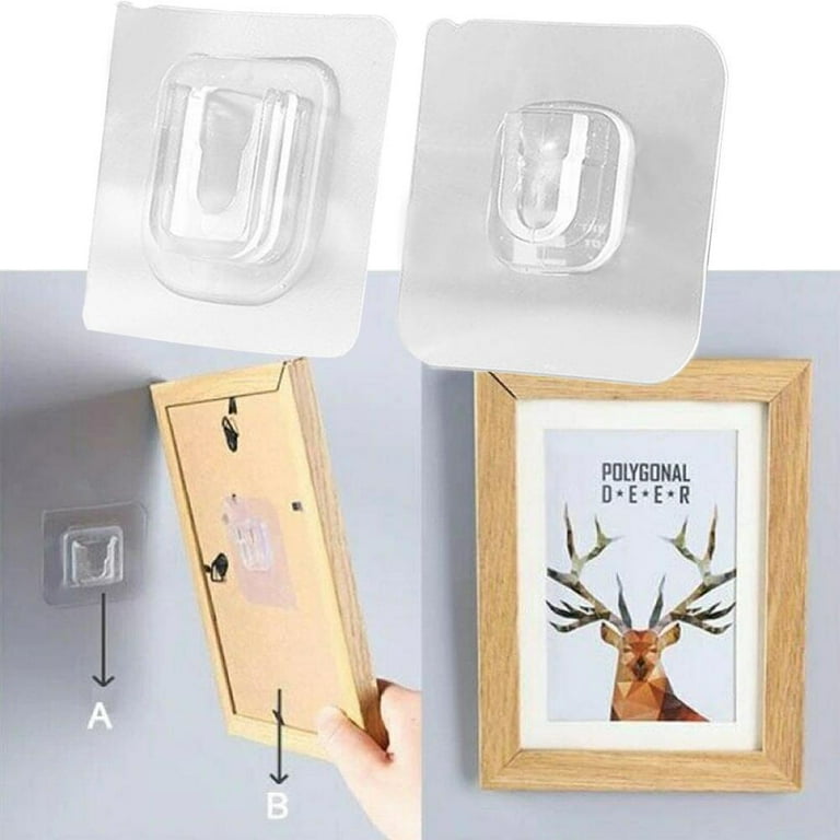 Adhesive tape Wall Hooks Hanger Strong Transparent Hooks Suction