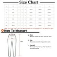 thumbnail image 3 of Odeerbi Women Full Length Pants Trendy Casual Solid Color Split Mid Waist Loose No Belt Elasticity Wide Leg Long Pants White, 3 of 6