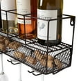 thumbnail image 4 of True Wall Mounted Wire Wine Rack with Cork Cage, Stemware Holder, Holds 5 Bottles & 4 Wine Glasses, 4 of 5