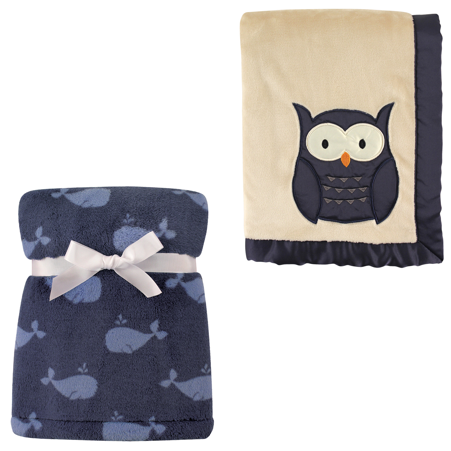 Hudson Baby Boys' Plush Blanket, 2Pack, Choose Your Color