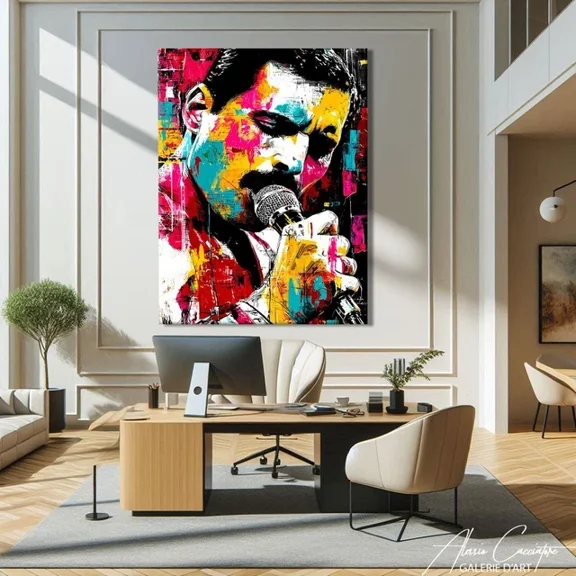 Kna Prints - 1 Pc Poster Freddie Mercury Wall Colorful Pop Art Print Music Home Decor Wall Ar, UNFRAMED-8x12