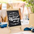 thumbnail image 4 of FRCOLOR Tableau Noir en Bois Autoportant pour Message de Mariage Tableau Noir de Table, 4 of 5