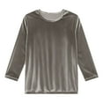 thumbnail image 4 of Women T-Shirt Carnival Clothes For Fashion Velvet Short Sleeve T Shirt Soft Casual Basic Top For Fall And Winter Comfort Wear Silver XXL, 4 of 9