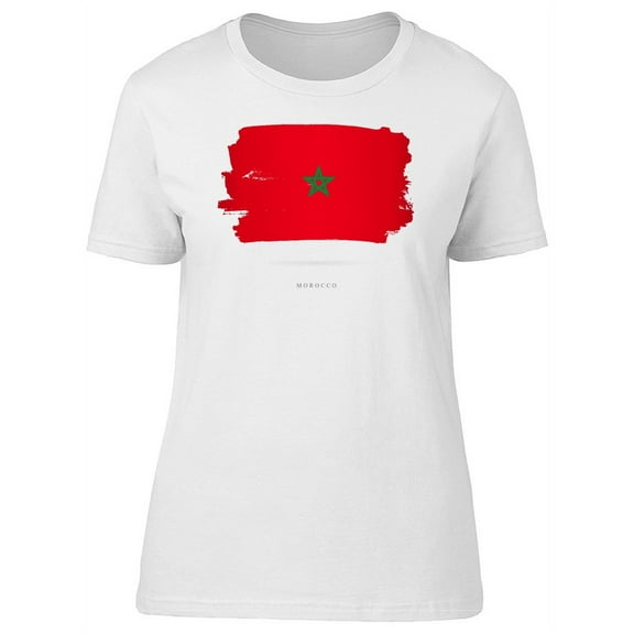 Grunge Morocco Flag Watercolor T-Shirt Men -Image by Shutterstock, Male Medium