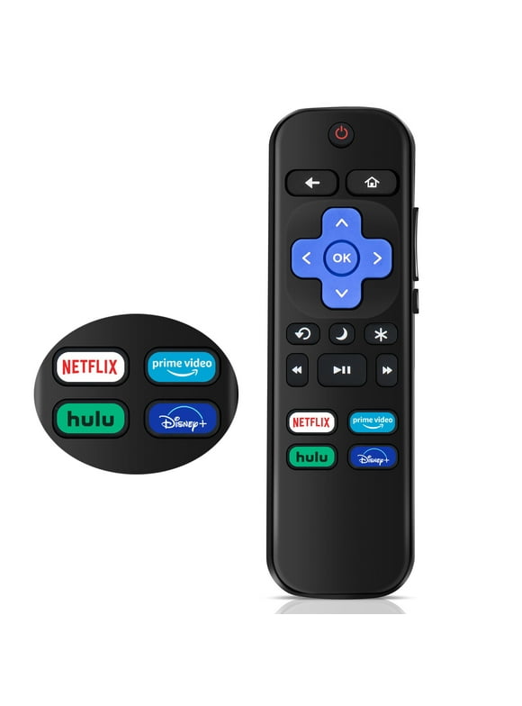 Replacement Remote Control for Roku TVs, Universal for TCL Roku/ for Hisense Roku/ for Sharp Roku/ for Onn Roku/ for Insignia Roku TVs (Not for Roku Stick and Box)