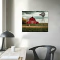 thumbnail image 4 of PIKWEEK Farmhouse Barn Canvas Wall Art Black Red Windmill Pictures Kitchen Wall Decorations Rustic Country Old Farm Painting Vintage Nature Landscape Poster Artworks for Living Room Bedroom Home Decor, 4 of 5