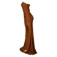 thumbnail image 7 of BYHONG Formal Dresses for Women 2024 Women's Dress Evening Gown One Shoulder Slit Sexy Dress Womens Formal Dresses Brown S, 7 of 7