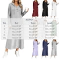 thumbnail image 3 of Cmfcve Drawstring Hooded Maxi Sweater Dress for Women Casual Long Sleeve Henley Neck Long Dress, 3 of 5