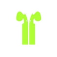 thumbnail image 1 of Solid Color Adhesive Bluetooth-compatible Earphone Sticker Decal Skin for AidPods-Fluorescent Green, 1 of 5