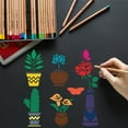 thumbnail image 6 of Potted Plants Painting Stencil 11.8x11.8inch Reusable Cactus Succulent Calla Lily Rose Butterfly Drawing Template Plants Theme Decor Stencil DIY, 6 of 7