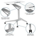 thumbnail image 5 of Flash Furniture Mobile Sit-Down, Stand-Up White Computer Ergonomic Desk with 28.25"W Top (Adjustable Range 29" - 41"), 5 of 15