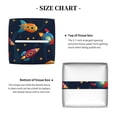thumbnail image 4 of Balery Spaceships and Stars Porta Pañuelos de Cuero con Estampado – Funda Moderna Cuadrada para Caja de Pañuelos, Dispensador 5x5x5'', 4 of 6