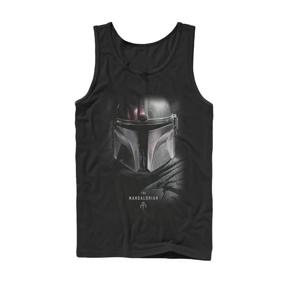 Men's Star Wars: The Mandalorian Bounty Hunter Shadow Tank Top Black X Large