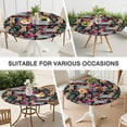 thumbnail image 7 of Yorkie Dog and Flower Florals Round Fitted Tablecloth with Elastic Edge,Dining Table Cover Waterproof,Outdoor Round Tablecloth for Camping,Dining,Indoor and Outdoor, 7 of 7