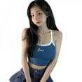 thumbnail image 1 of Women Tank Tops Letter Print Summer Slim Short Top Sexy Sleeveless Streetwear Casual Vest Tops, 1 of 6