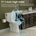 thumbnail image 2 of SUPERFLO 17 Inch Tall Toilet, Comfort Height with Elongated Bowl, Powerful 1.28 GPF Single Flush, Ceramic High Toilet for Seniors and Tall Individuals, 12 Inch Rough-In, 2 of 10
