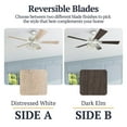 thumbnail image 4 of Prominence Home Glenmont 52" Distressed White Ceiling Fan with 5 Blades, 3 Arm Seeded Glass Light Kit, Pull Chains & Reverse Airflow, 4 of 17