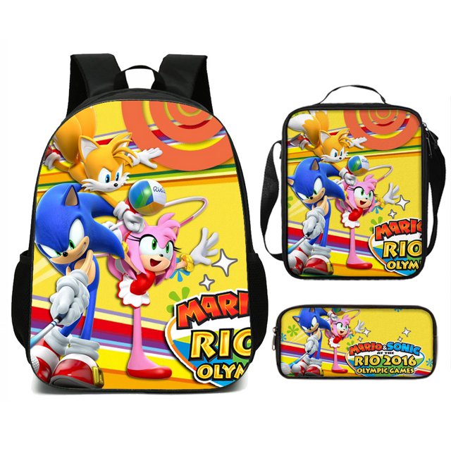 Rick And Morty School Bag Three-piece, Multi-size Backpack, Student School Bag