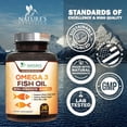 thumbnail image 3 of Omega 3 Fish Oil Supplements - 2400mg Fish Oil Per Serving - Triple Strength Omega-3 with EPA & DHA Fatty Acids - Natural Heart, Brain & Immune Support - Wild Caught, Bottled in USA - 240 Softgels, 3 of 9