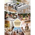 thumbnail image 5 of Life Is Better at The Lake Table Cloth, Rustic Black Artistic Aesthetics Waterproof Tablecloth for Square Tables, Reusable Washable Fabric Table Cover for Restaurant Kitchen Dining Tables 54"x54", 5 of 6