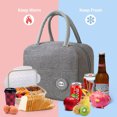 thumbnail image 4 of Bolsa de almuerzo con aislamiento reutilizable, caja de asas más fresca, preparación de comidas para hombres y mujeres, trabajo, picnic o viaje, 4 of 5