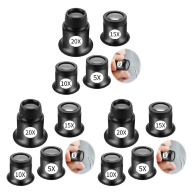 Youkk 4pcs Quick Eye Repair Essential Watch Magnifier For Professionals Portable 3Set