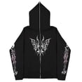 thumbnail image 2 of Sudadera de calavera oscura europea y americana para hombre y mujer, sudaderas con capucha góticas para pareja, sudadera Harajuku con cremallera de gran tamaño 2023, 2 of 5