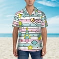 thumbnail image 4 of Easygdp Space Doodle Men's Hawaiian Shirts Print Lapel Short Sleeve for Beach, vacation, party, casual occasions - Large, 4 of 9