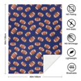 thumbnail image 5 of Football Icon Darkblue Pattern Soft Sherpa Fleece Throw Blanket, Warm Cozy Plush Blanket for Sofa Bed Couch, All Season, 40"x50", 5 of 5