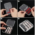 thumbnail image 3 of 2 Sheets 2 Colors Double Side Adhesive Glue Sticky Tape For False Nail Tips Nail Art Sticker with 20Pcs Transparent Plastic Nail Art Tool Box Mixed Color 7.7~19x7.5~14x0.05~1.6cm, 3 of 6