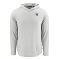 thumbnail image 2 of Men's Cutter & Buck Gray Washington Huskies Coastline Epic Comfort Eco Recycled Long Sleeve Hoodie T-Shirt, 2 of 3
