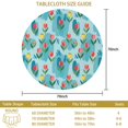 thumbnail image 3 of Pioneer Flower Floral Print Pattern Round Tablecloth 60 X 60 Inch, Wrinkle Resistant Wipeable Table Cloth for Kitchen Dining Picnic Patio Party, 3 of 6