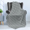 thumbnail image 4 of Grey Blue Soft Flannel Fleece Throw Blanket, Geometric Arrangement Bullseye Pattern Rhombuses Modern Illustration, Cozy Plush for Indoor and Outdoor Use, 50" x 70", Pale Blue and Grey, by Ambesonne, 4 of 5