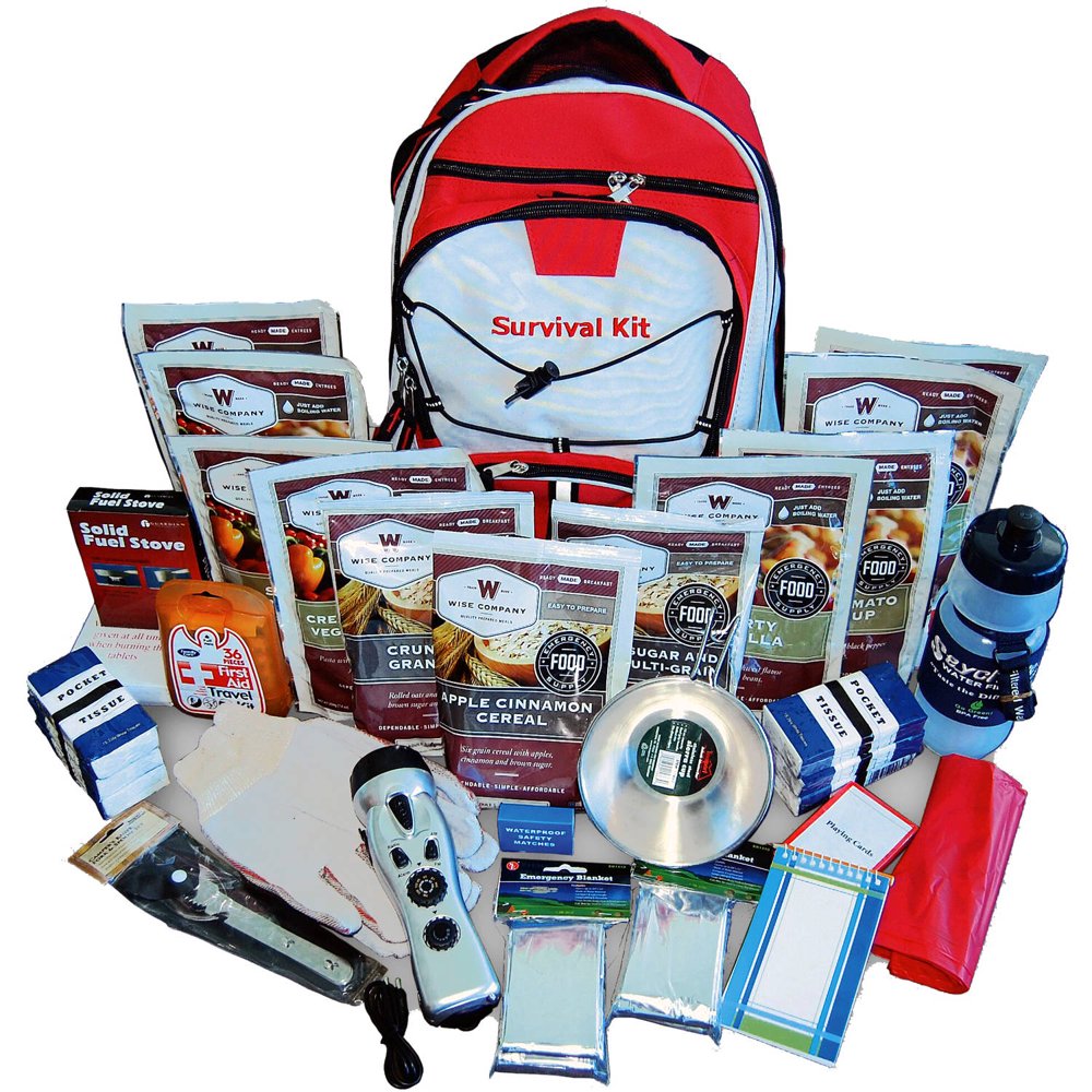 Wise 2 week essential survival product and food kit for 1 person or 1 ...