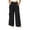 *Black, variant on VBVC Women's Y2K Elastic Waist Wide Leg Pants , Side Tie Loose Palazzo Pants For Women , Ladies' Casual Breathable Beach Trousers with Pockets,Khaki,XL-5XL