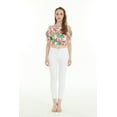 thumbnail image 3 of Women's Hawaiian Off-Shoulder Smock Top in Lotus and Orchid 2XL, 3 of 5