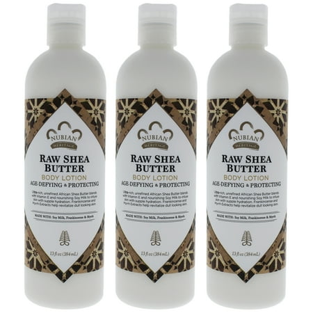 Nubian Heritage Raw Shea Butter Body Lotion - Pack of 3, Body Lotion 13 oz