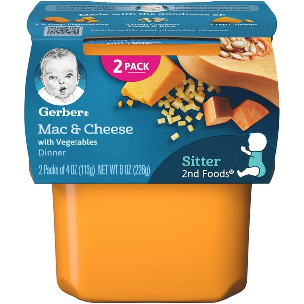 Gerber 2nd Foods Mac & Cheese with Vegetables Dinner Baby Food 4 oz