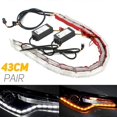 thumbnail image 1 of 2x Sequential Turn Signal Headlight LED Strip Car DRL Daytime Running Light 43CM, 1 of 1