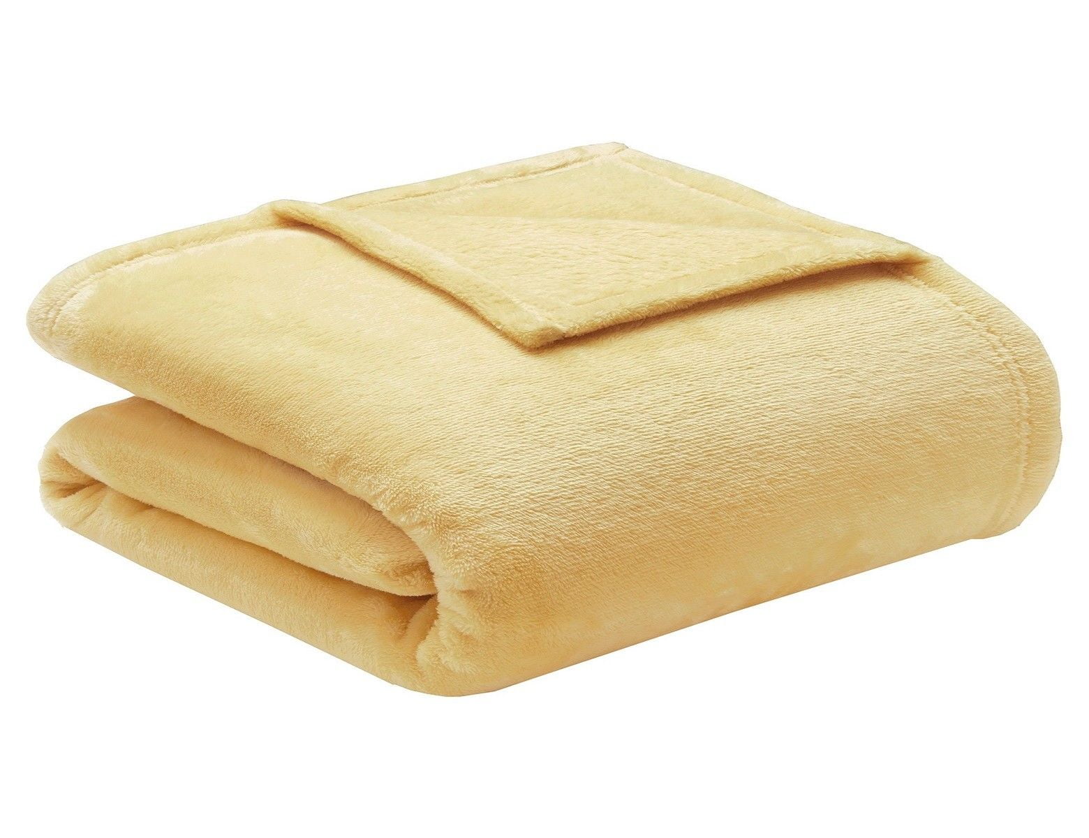 Yellow Solid Fleece Small Throw Blanket 50" x 60"