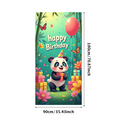 thumbnail image 6 of LUUFILx Panda Birthday Backdrop Banner for Kids Party Supplies Happy Birthday Decorations with Balloons and Flowers Party Decor Background Props, 6 of 9