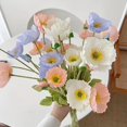 thumbnail image 1 of 6 piezas de amapolas artificiales de peluche, flores de tela artísticas, adecuadas for bodas, salones de bodas, decoración del hogar, accesorios de fotografía for salas de estar., 1 of 7
