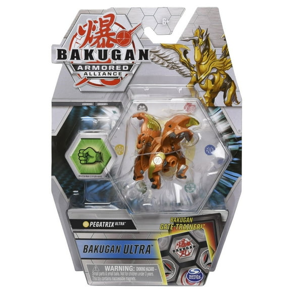Bakugan Ultra, Pegatrix, 3-inch Tall Armored Alliance Collectible Action Figure and Trading Card