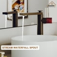 thumbnail image 4 of CASAINC Single Handle Deck Mounted Bathroom Vessel Sink Faucet Spot-Free Single Hole Bathroom Faucet in Brown Bronze with Pop-Up Drain, 4 of 10