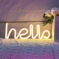 thumbnail image 1 of Neon Word Sign Neon Letter Light Art Led Lumire Dcorative, Enseigne De Chapiteau De Nol/dcoration Murale, Fte D'anniversaire, Chambre D'enfant, Salon. Afortunado Sencillez, 1 of 5